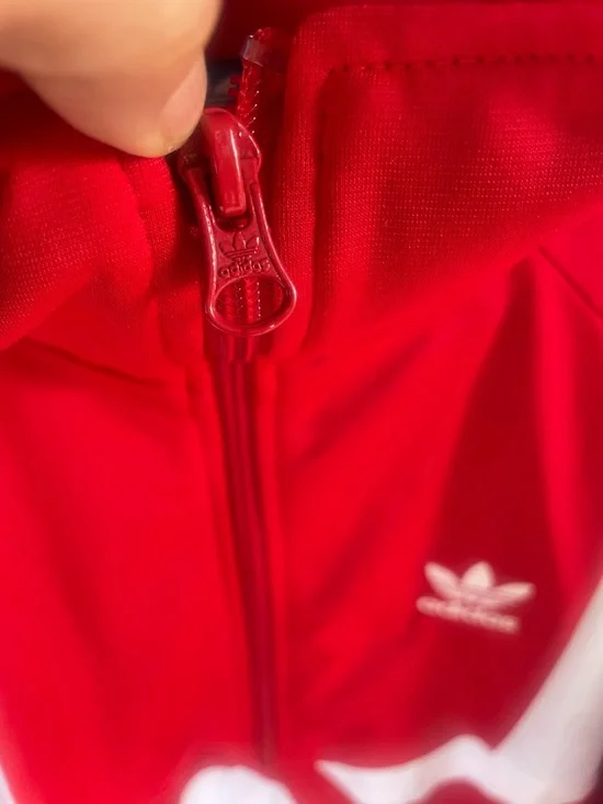 Adidas BOLD AGE track suit maxi Red & White Dress pockets - Picture 6 of 13